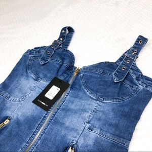 Denim mini dress